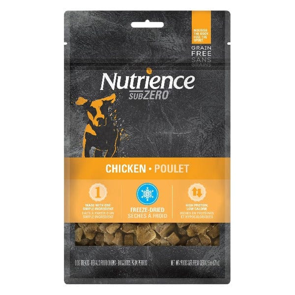 Nutrience SubZero Freeze Dried Chicken Dog Treats - High Protein, Grain-Free Training Snacks for Small & Large Dogs - Perfect for Outdoor Adventures & Reward-Based Training