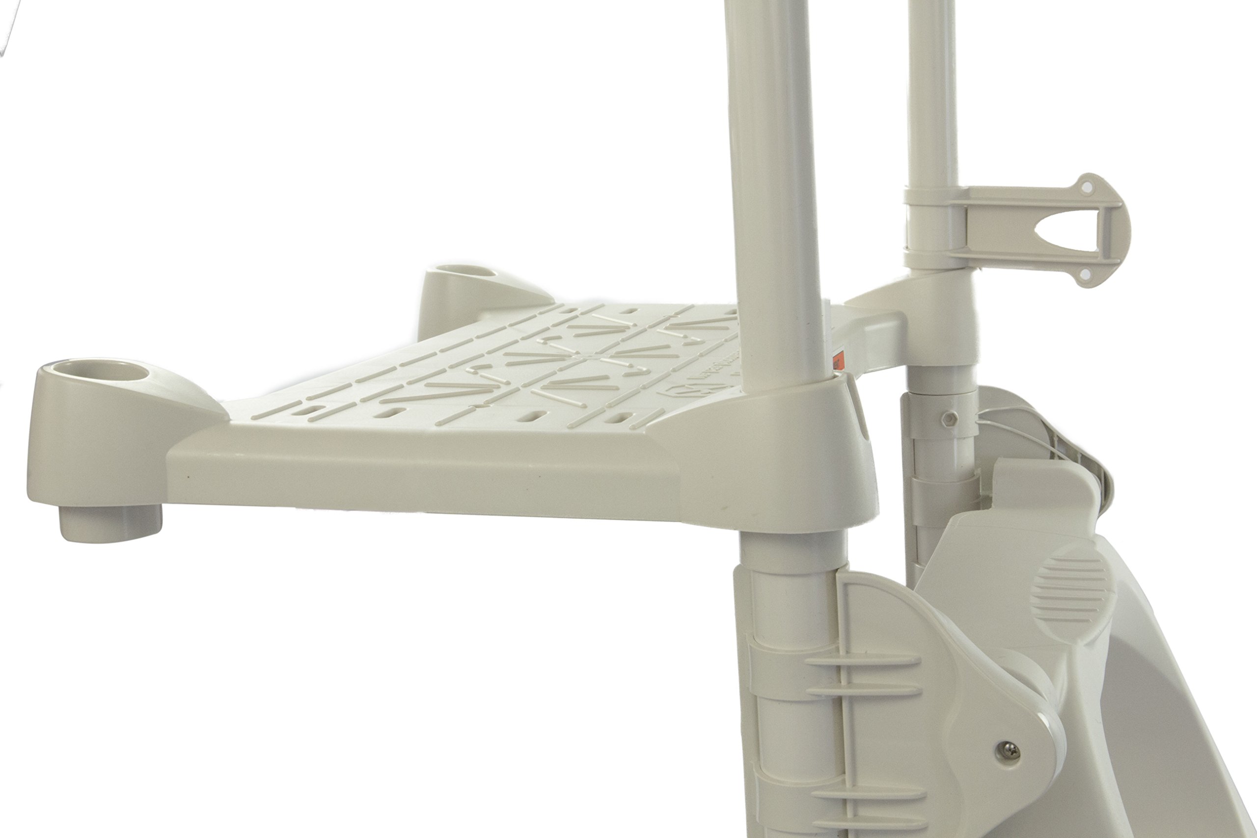 Above Ground Pool Step and Flip Up Ladder System - Heavy Duty & Stable Pool Ladder for Pools Up to 54