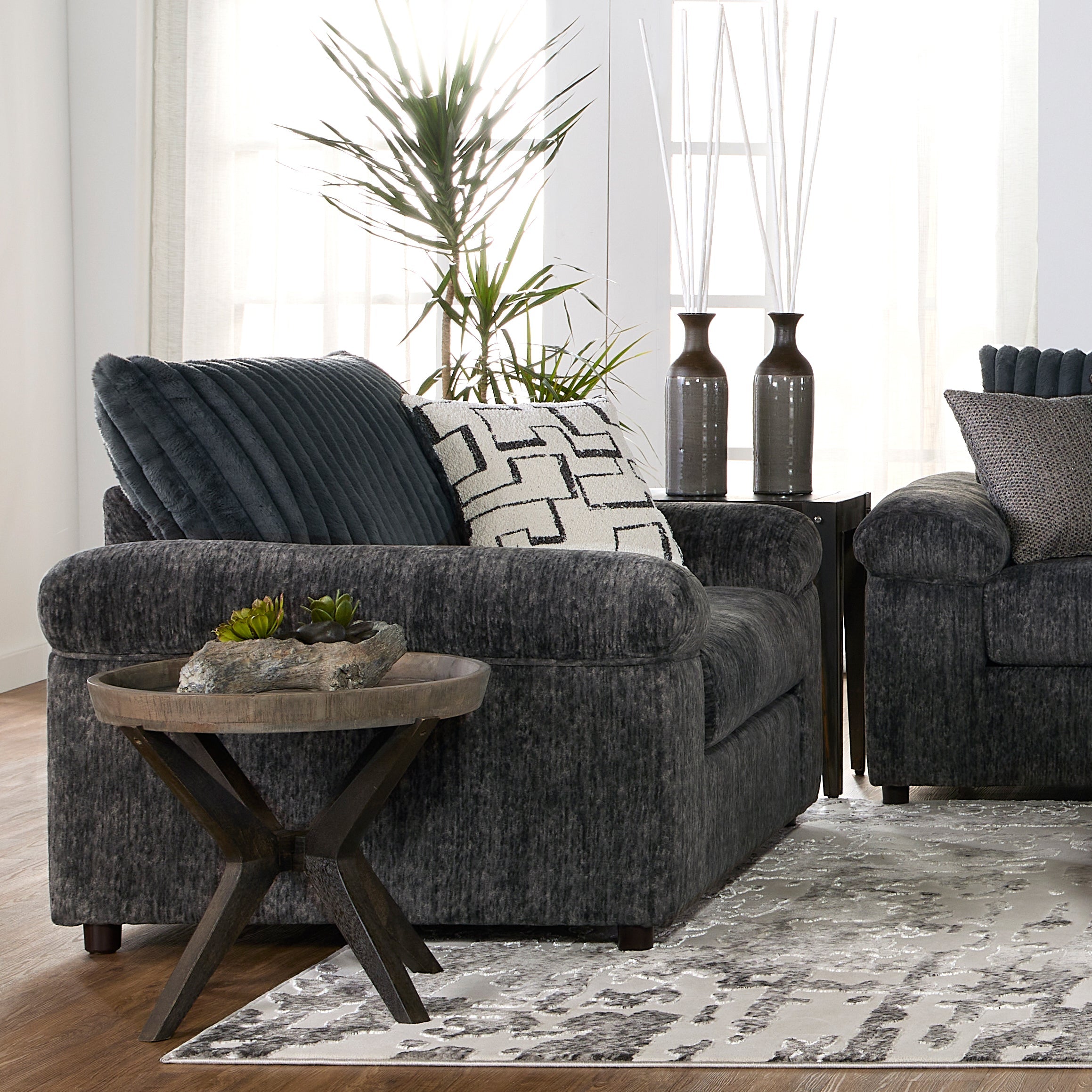 Roundhill Furniture Nason Wide Wale Corduroy Cuddle Chair - Plush Comfortable Lounge Chair for Living Room, Bedroom & Reading Nook - Cozy Home Decor Accent Piece