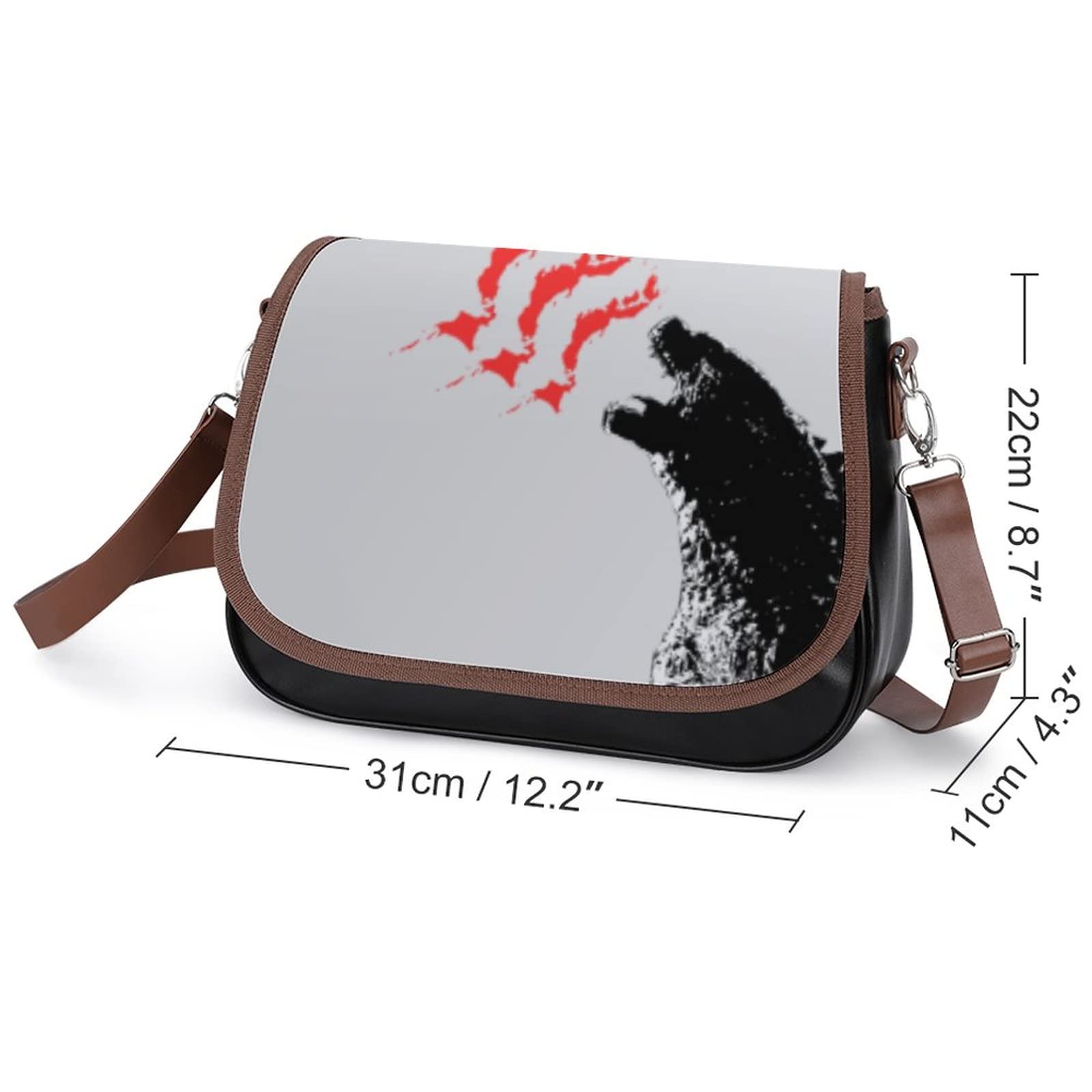 Stylish Medium Crossbody Bags for Women - Printed Shoulder Messenger Purse & Designer Satchel Handbag by Monsterhowling | Perfect for Work, Travel & Everyday Use