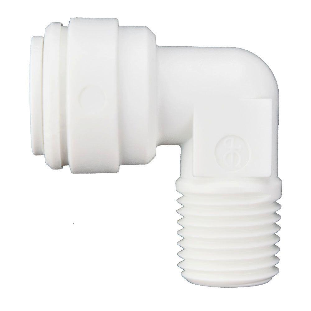 John Guest Fixed Elbow Fitting - 90 Degree Push to Connect Air Water Quick Connect Coupling - Ideal for Plumbing, Aquariums, and Hydroponics Systems