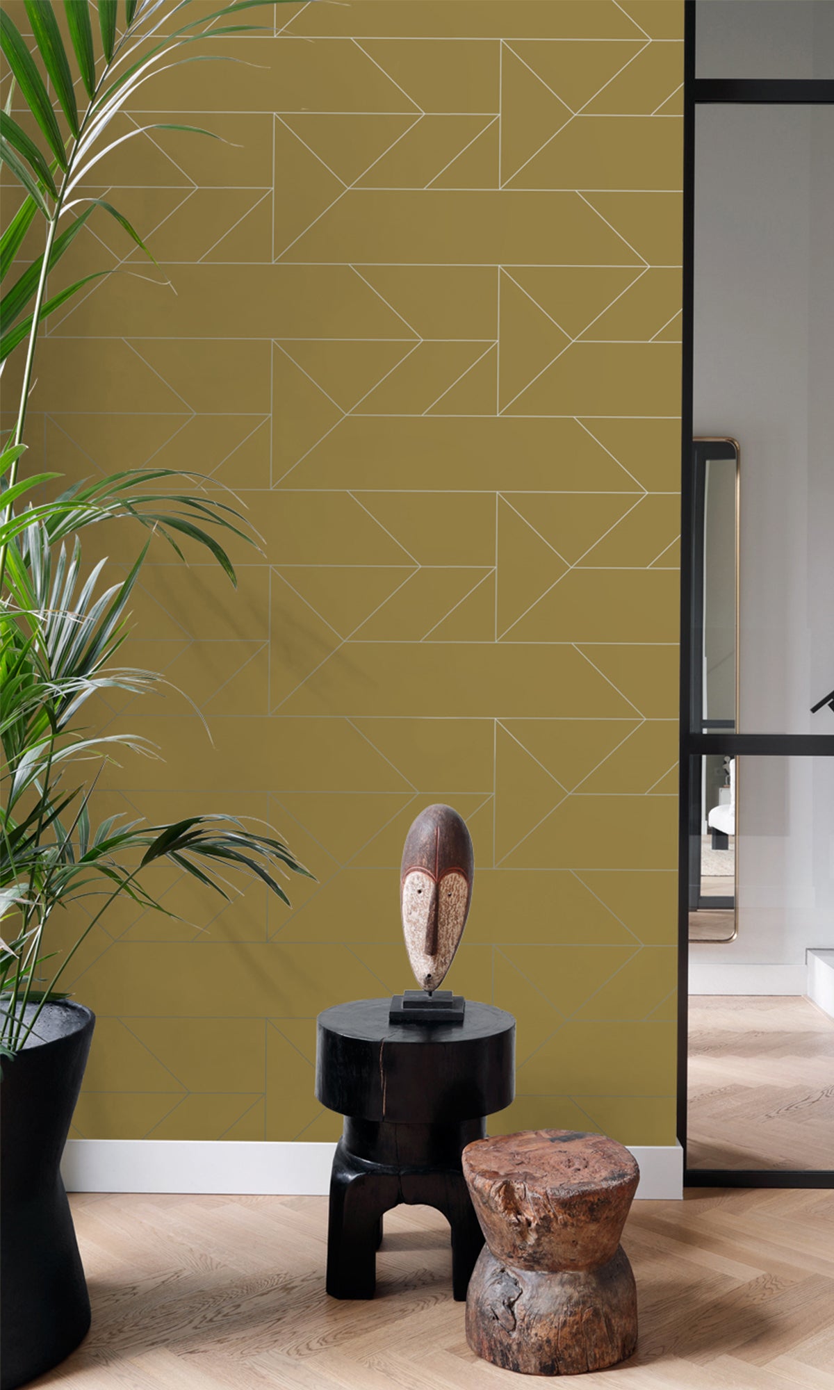 Modern Geometric Line Pattern Wallpaper R8342 - Peel and Stick Removable Wallpaper for Living Room, Bedroom, Home Office Decor