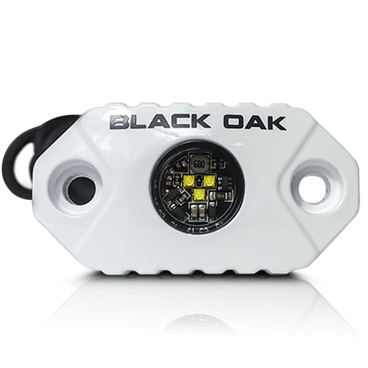 Black Oak LED Marine Boat Lights - Dimmable White LED Deck Lights for Fishing, Pontoon, Kayak, Yacht & Sailboat | Waterproof Courtesy & Accent Lighting for Night Fishing & Boating Safety