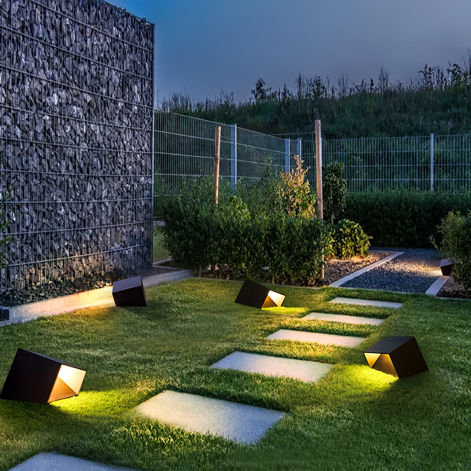 Solar Powered LED Cube Garden Lights for Outdoor Decor - Perfect for Patio, Yard, and Pathway Lighting
