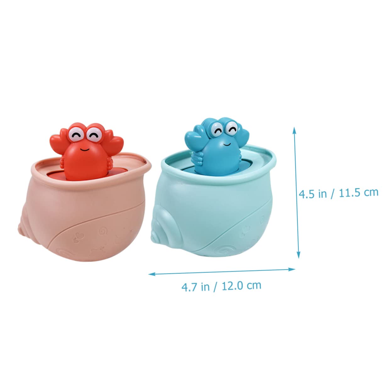 VICASKY 8 Pack Wind Up Bath Toys - Floating Crab Ocean Animal Toys for Kids, Fun Bathtime Swimming Pool Play - Durable Plastic Tub Toys for Toddlers & Children