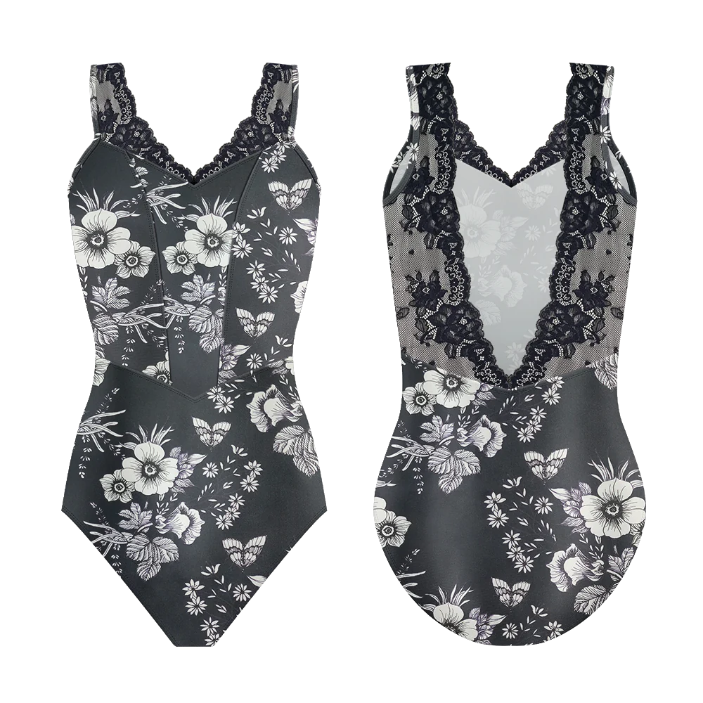 Butterfly Leotard for Ballet Dance - Elegant & Comfortable Moulin Leotard for Girls & Women - Perfect for Ballet Class, Recital & Performance