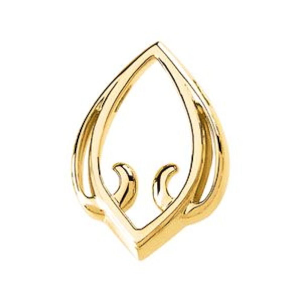 14k White Gold Jewelry Pendant Enhancer for Necklaces - Elegant Gift