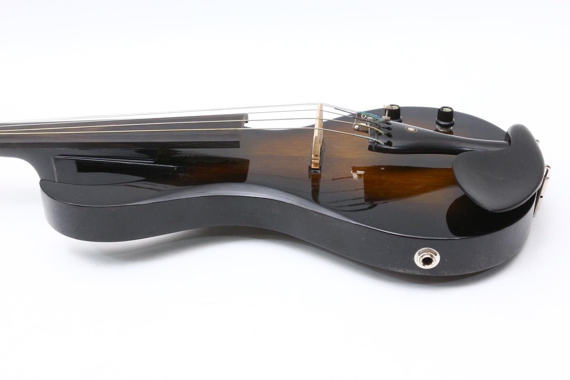 **4/4 Full Size Solid Wood Electric Violin with Ebony Fittings – 6-String Sunburst Design, Includes Violin Case & Bow – Perfect for Performances, Practice & Studio Recording**