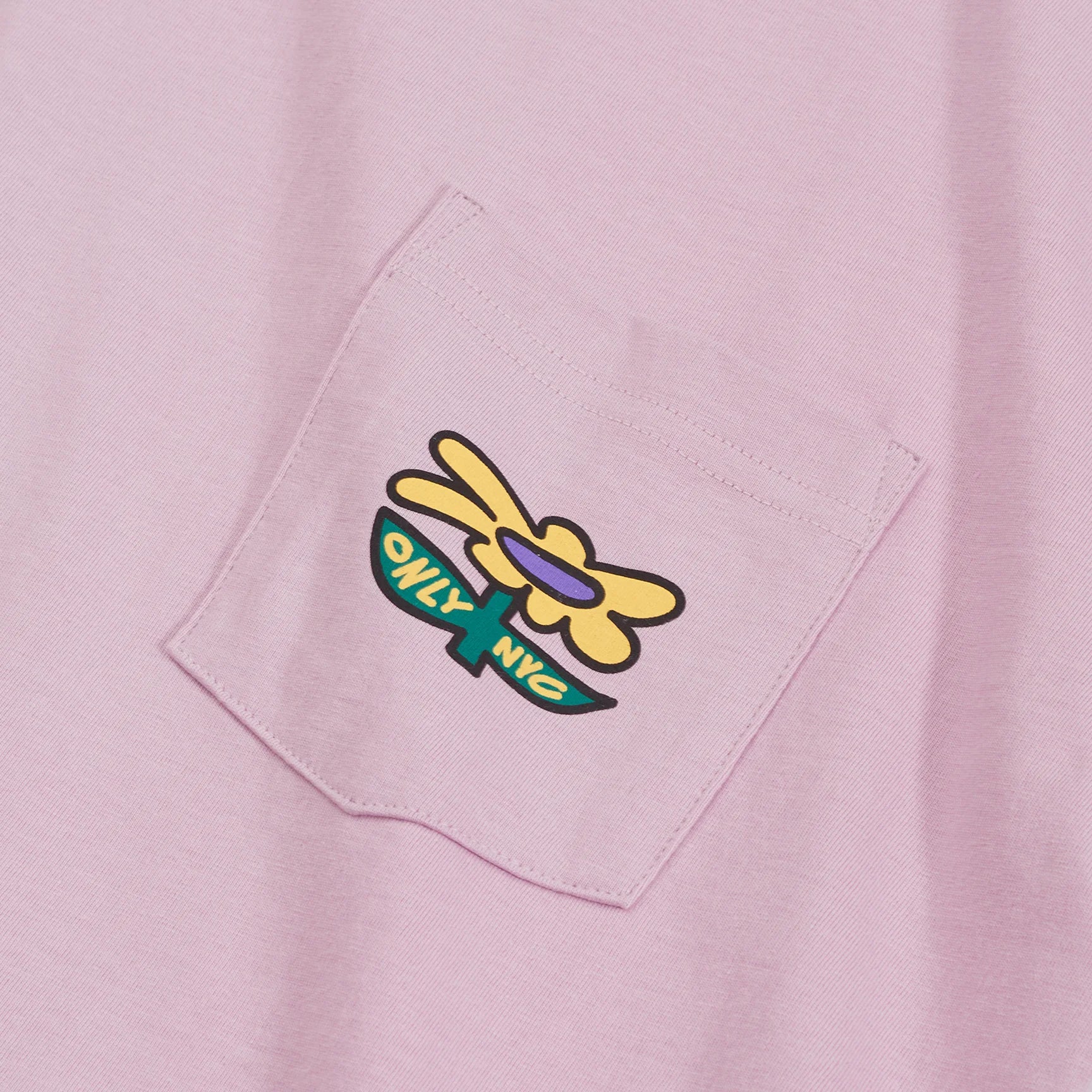 Only NY City Flower T-Shirt - Faded Purple Vintage Graphic Tee for Men & Women | Casual Streetwear, Urban Fashion, Everyday Wear