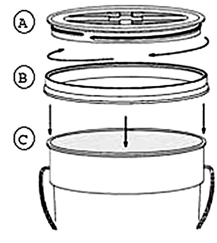 6-Gallon White Bucket Kit with Gamma Seal Lid - Heavy Duty Storage for Home, Camping, and DIY Projects