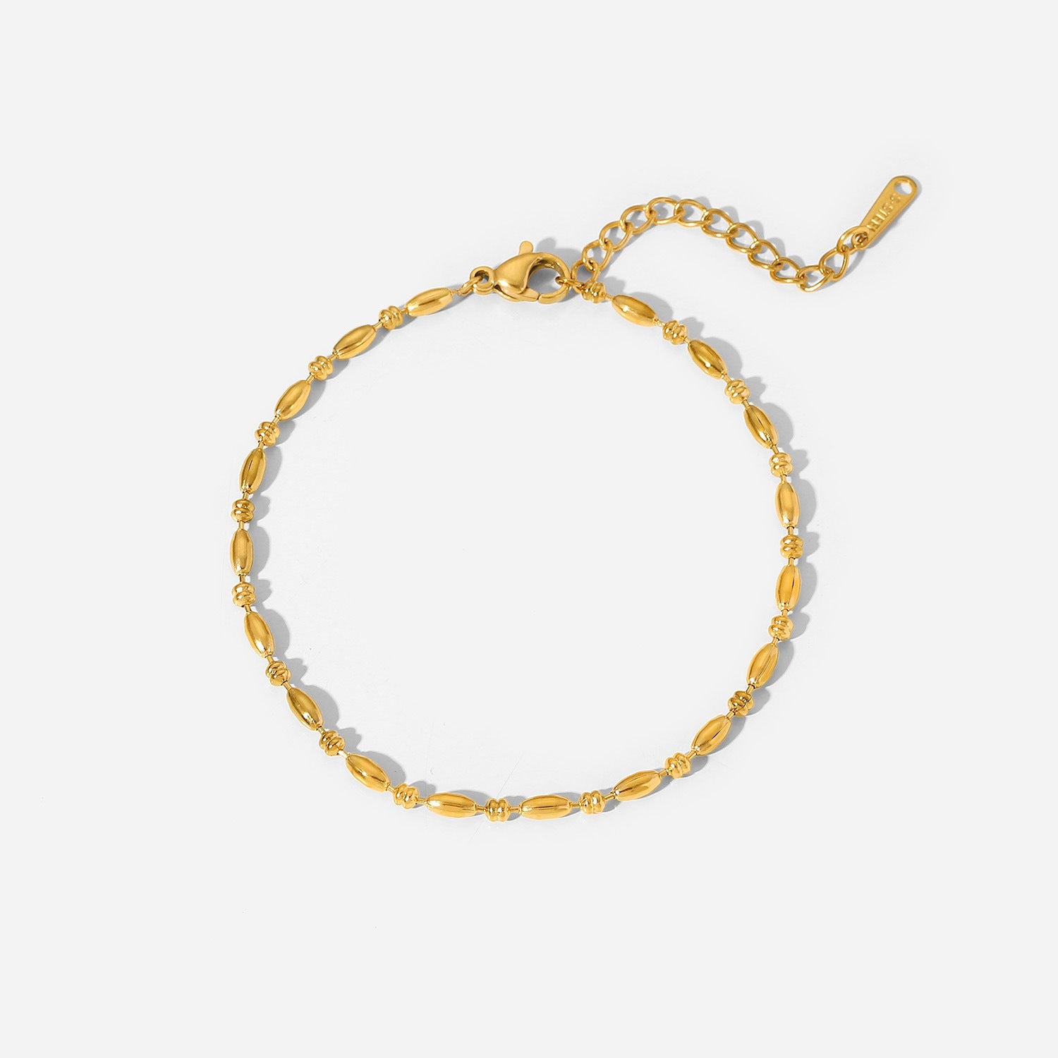 18K Gold Plated Minimalist Rice Beads Necklace & Bracelet Set - Elegant Jewelry Gift for Women | Perfect for Weddings, Parties & Everyday Wear (JDN982)