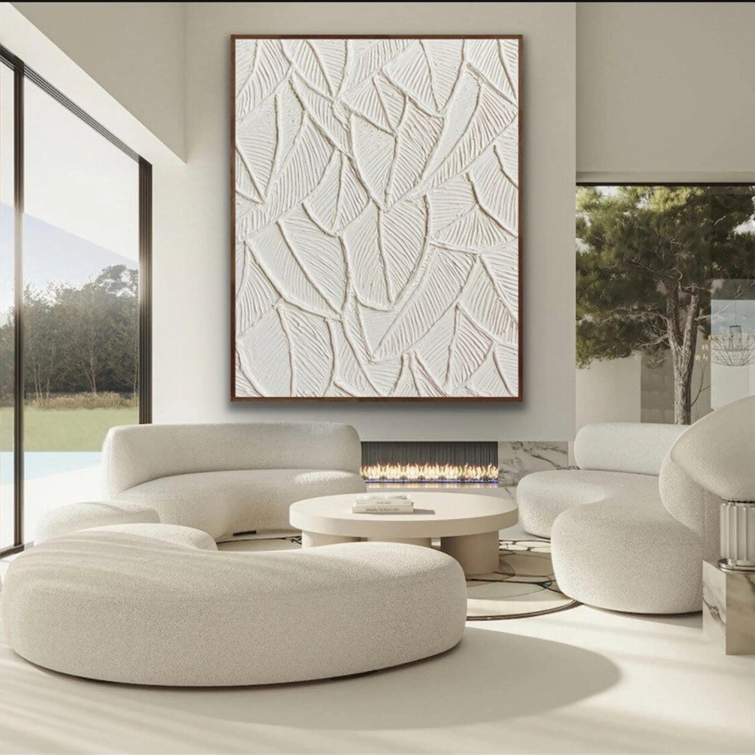 Flower and Tree Painting #FT078 - Handmade Canvas Wall Art for Home & Office Decor | Perfect for Living Room, Bedroom, and Gift Giving