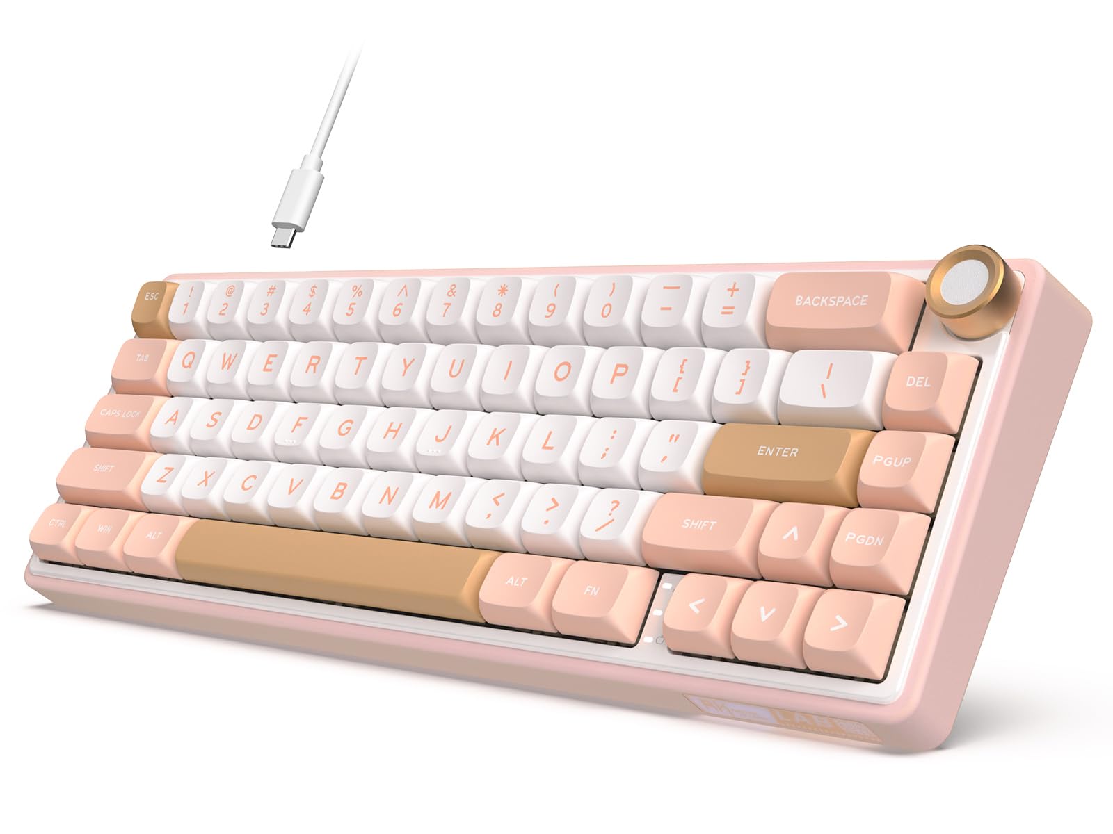 RK R65 60% RGB Wired Mechanical Keyboard - Hot Swappable, PBT Keycaps for Gaming & Office
