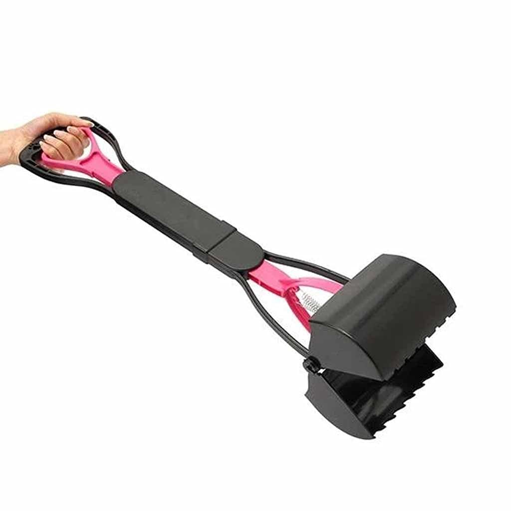 SLATIOM Long Handle Dog Poop Scooper - Durable Plastic Pet Waste Cleanup Tool with Ergonomic Grip - Ideal for Backyard, Park, and Outdoor Dog Walking Cleanup