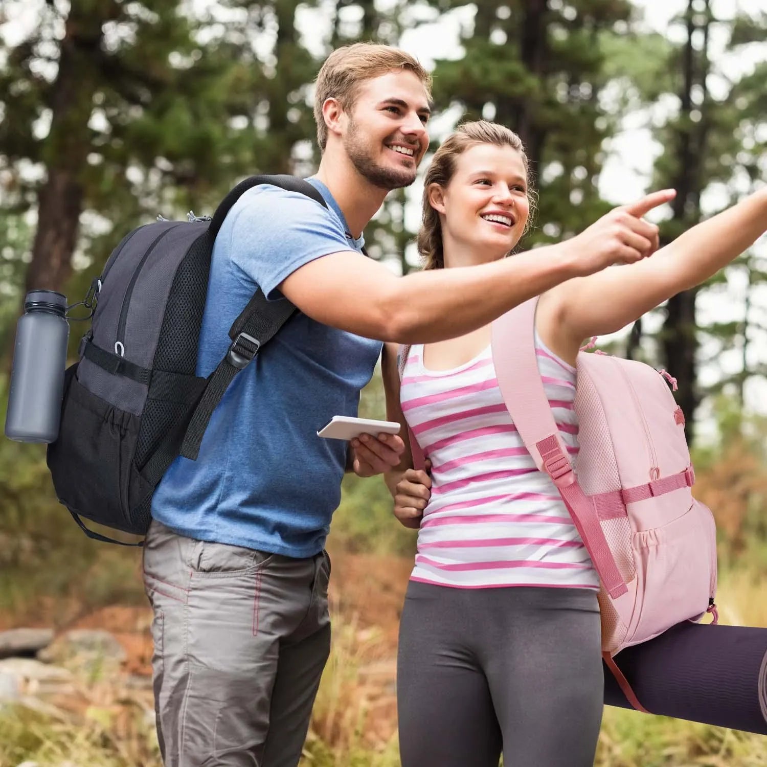 30L Waterproof Gym Backpack for Men & Women - Lightweight Sports Backpack for Workout, Running, Hiking & Travel - Durable Fitness Backpack with USB Charging Port