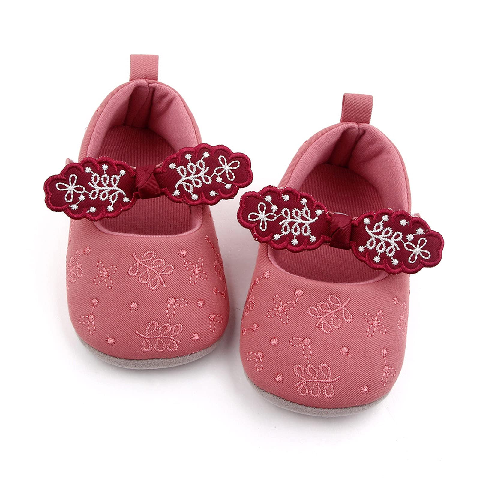 Soft Bow Princess Baby Non-Slip First Walking Shoes for Girls - Perfect for Casual Outings & Playtime