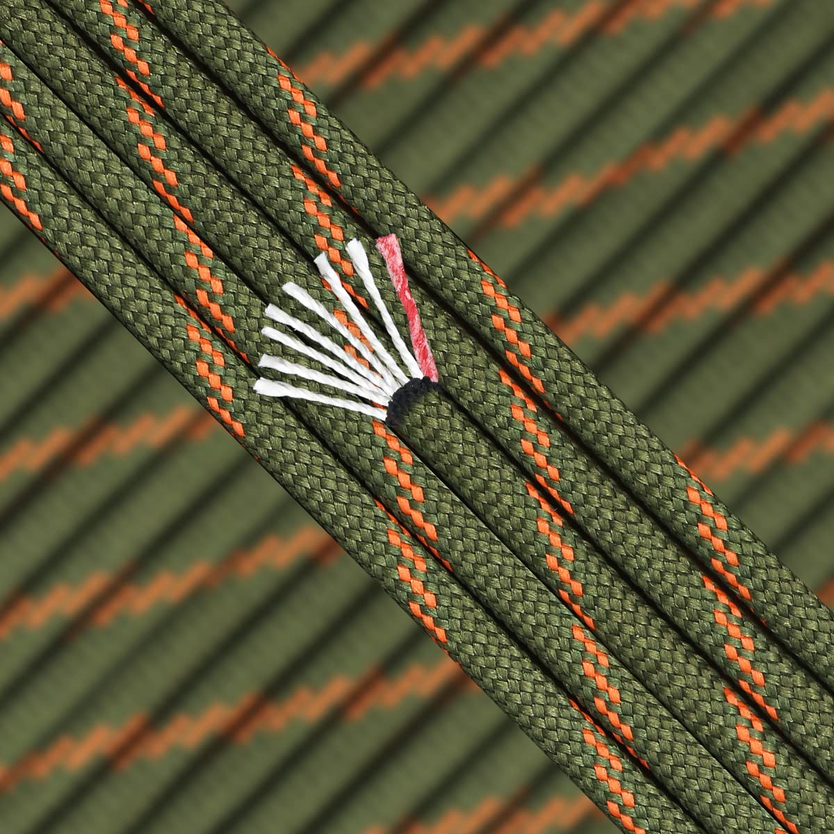 Paracord 550 Survival Rope - 7-Strand Nylon for Camping, Hiking & Emergencies (Army Green Camo)