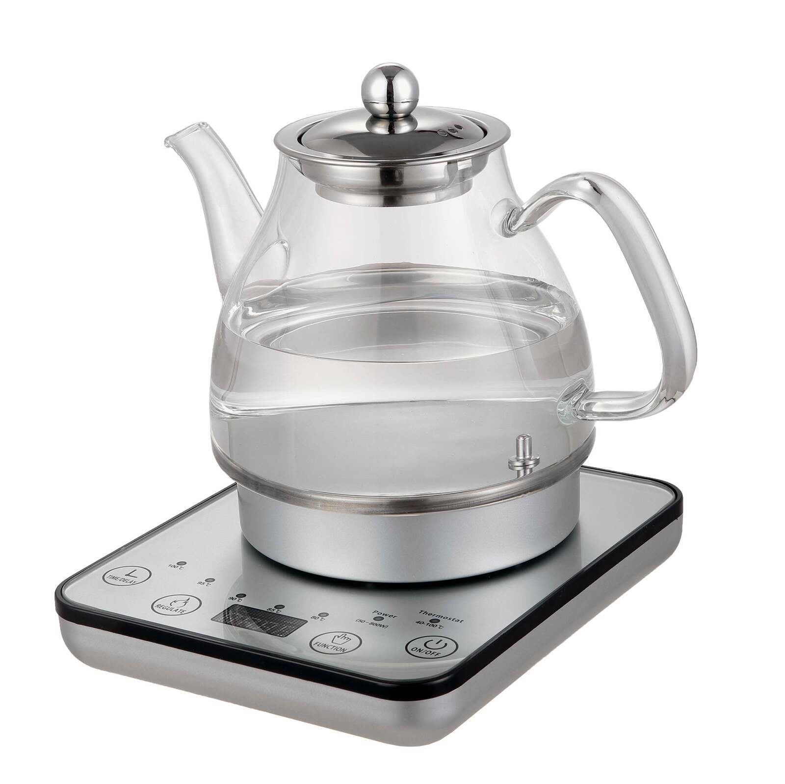 1.2L Digital Glass Electric Tea Kettle with Removable Infuser - 800W Fast Boiling for Tea, Coffee & Hot Beverages - Perfect for Home, Office & Dorm Use