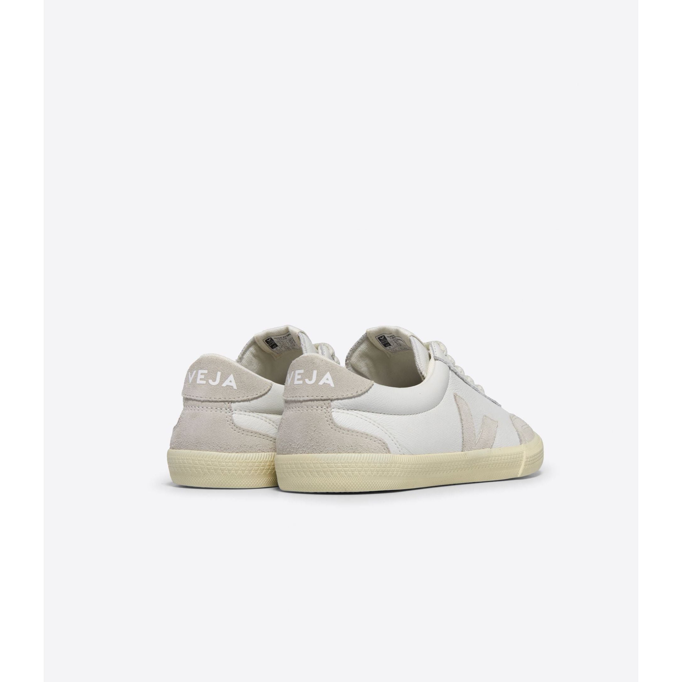 Veja Women's Volley Leather Sneaker - White Natural Eco-Friendly Vegan Shoes for Women | Casual Walking, Work & Everyday Wear