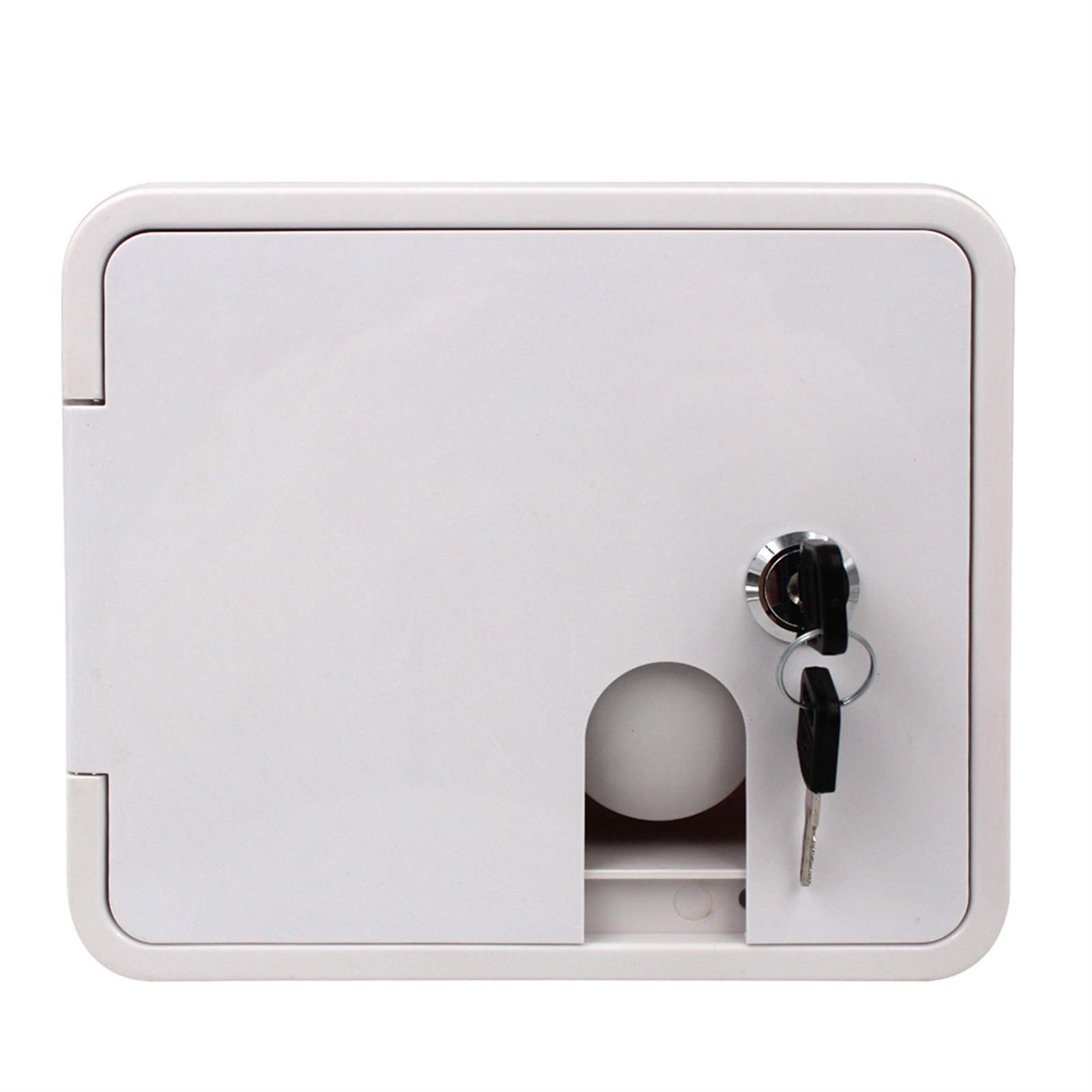 White Plastic RV Water Hatch Fill Dish Lock Keys - Gravity/City Water Accessories for Boat, Trailer, Camper & Caravan | Perfect for Outdoor Adventures & Marine Activities