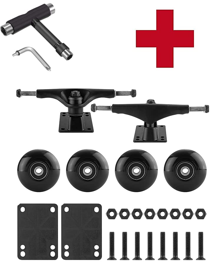 Premium Skateboard Tools & Wheels Set - Complete Skate Maintenance Kit for Smooth Rides - Perfect for Street Skating, Park Tricks & Longboard Cruising