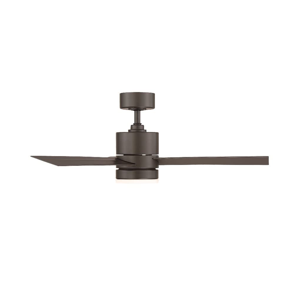 Smart 3-Blade Ceiling Fan 44in Matte Black with 3000K LED Light Kit, Remote Control, Alexa & Google Assistant Compatible, Perfect for Living Room, Bedroom, and Patio