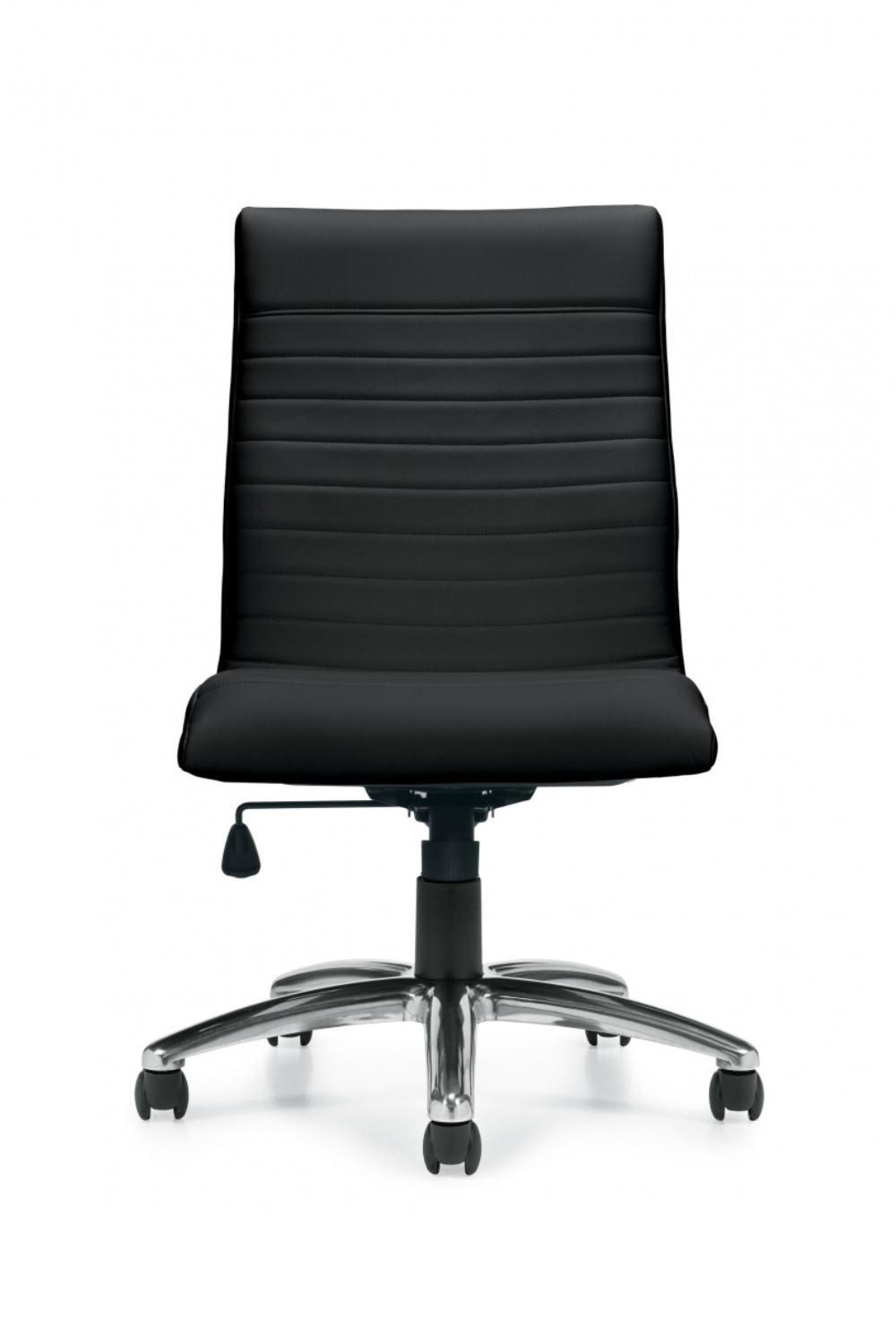 Luxhide Executive Armless Office Chair by Offices To Go (OTG11732) - Ergonomic Desk Chair for Home & Business Workspaces