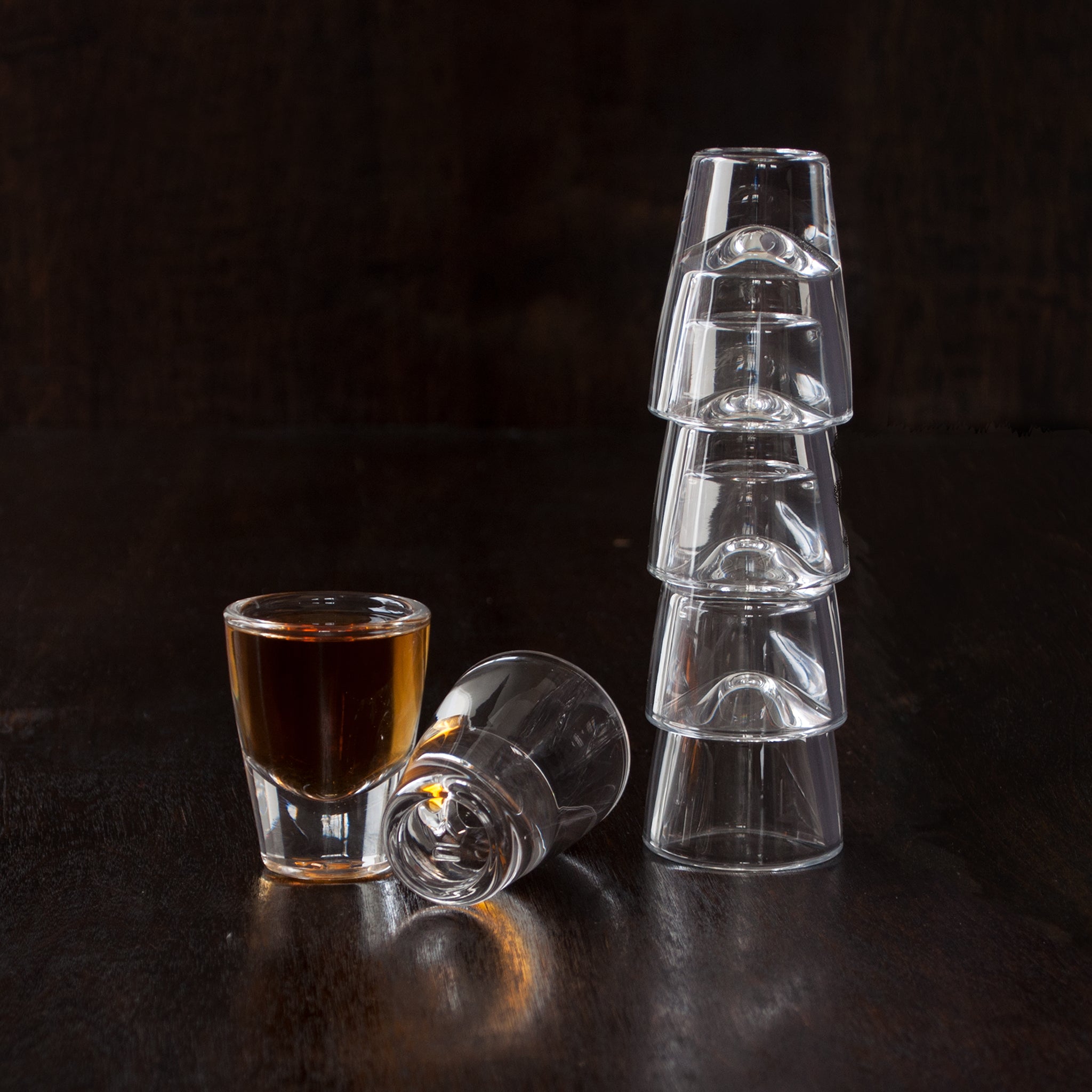 BUSWELL® 1oz (30ml) Stackable Shot Glasses - Pack of 24 - Perfect for Parties, Bars & Home Entertaining
