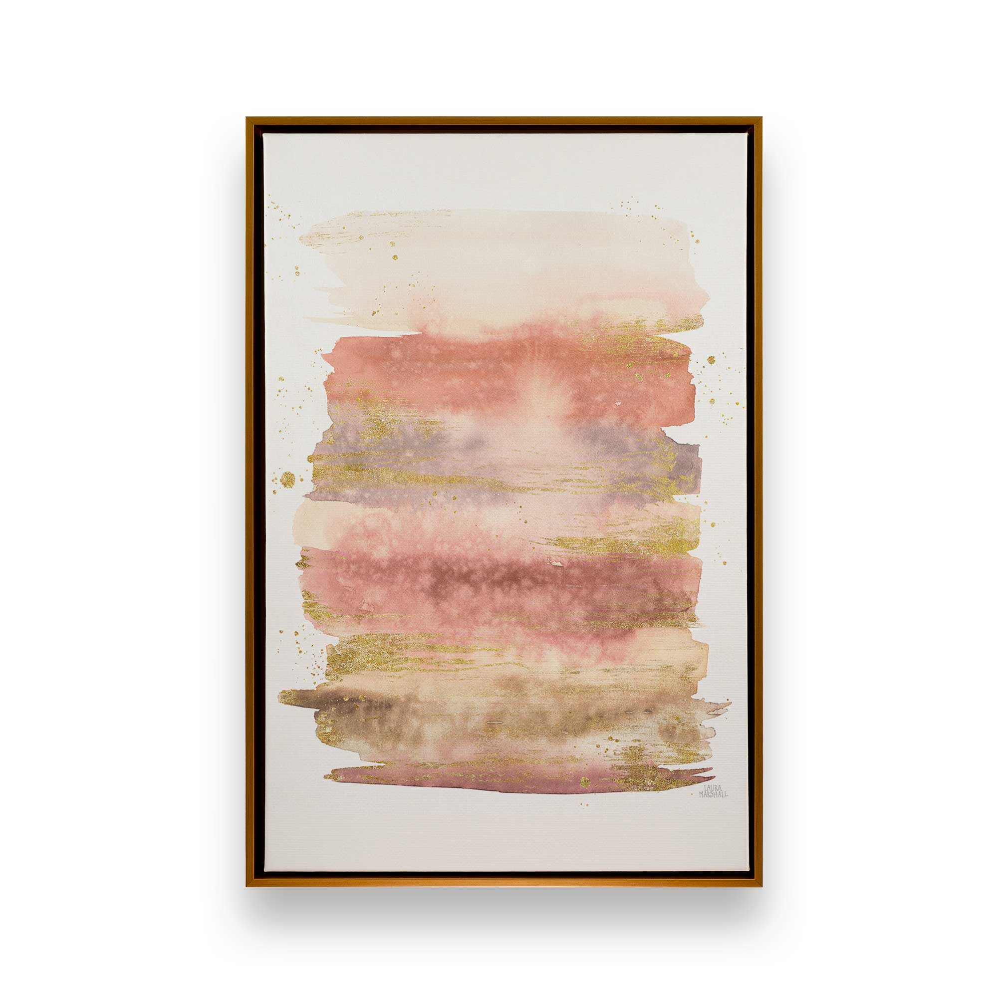 Golden Dawn Canvas Wall Art Set of 2 - Modern Home Decor for Living Room, Bedroom & Office | Framed Printed Paintings for Interior Design