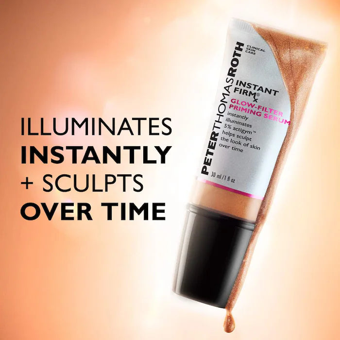 Peter Thomas Roth Instant FIRMx® Glow Filter Priming Serum - Illuminating Face Primer for Flawless Makeup Base | Perfect for Daily Wear & Special Occasions