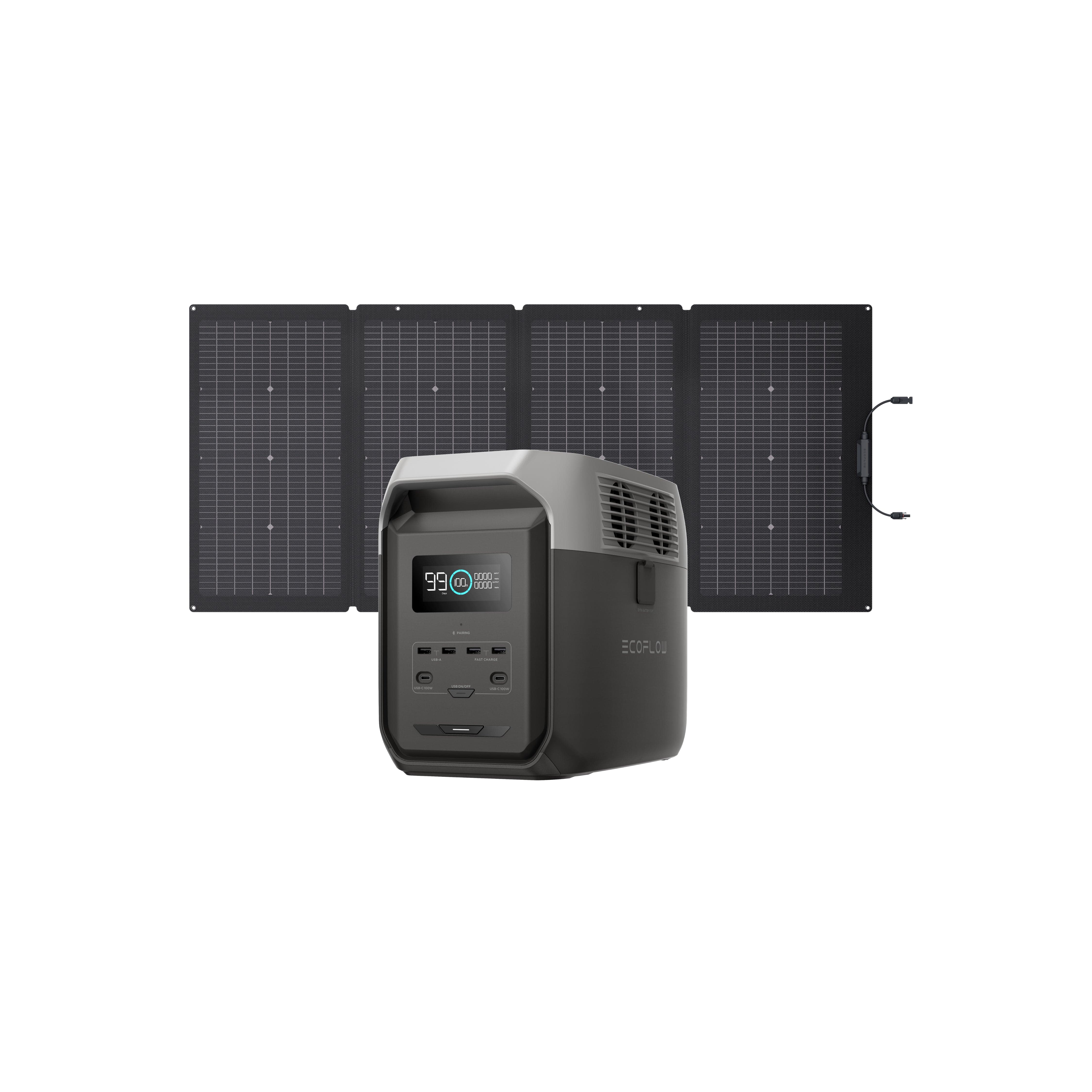 EcoFlow DELTA 3 1500W Portable Power Station with Solar Charging - Perfect for Camping, RV Trips & Home Backup Power