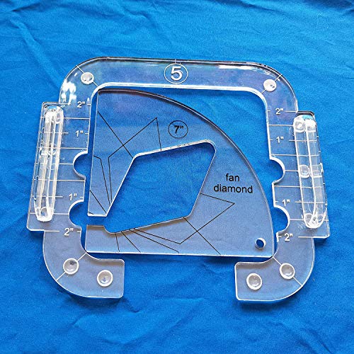 Fan Diamond Template For Quilting With FMQ Grip5