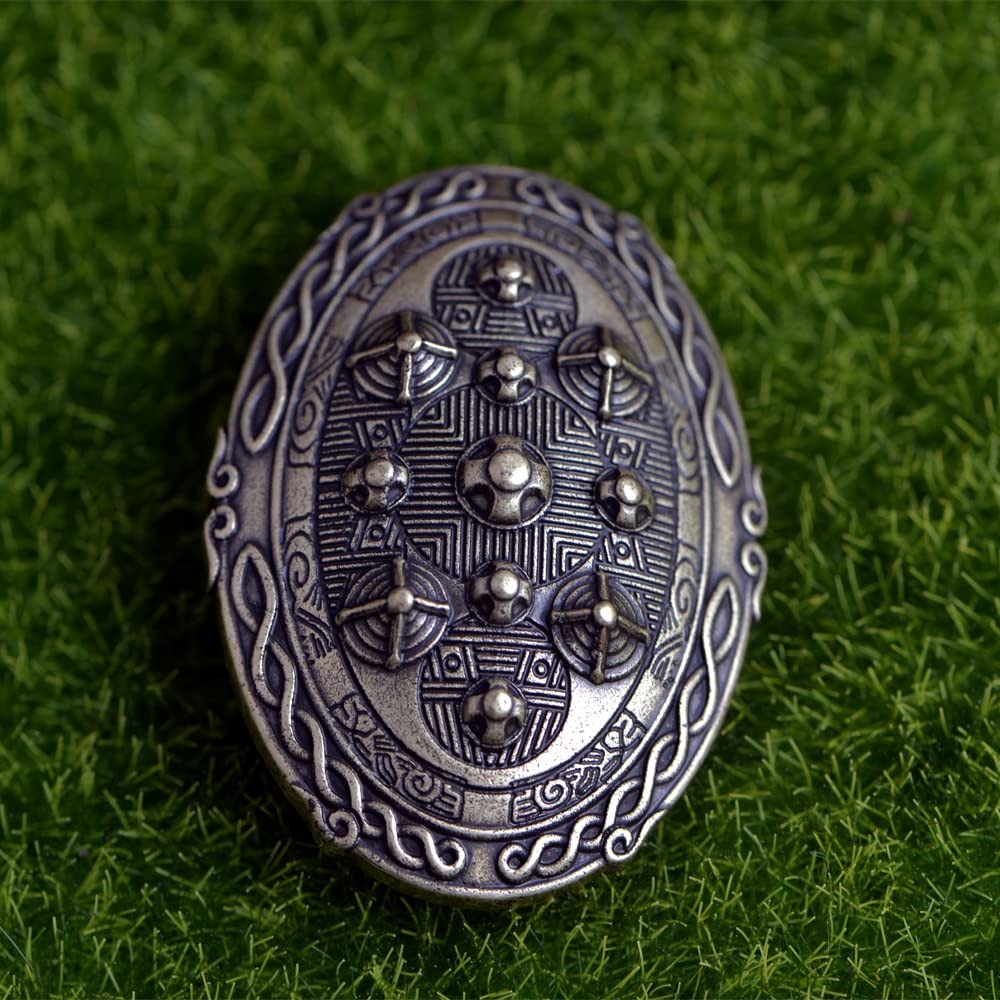 Viking Turtle Brooch for Men - Norse Talisman Jewelry, Viking Accessories, Unique Gift for Men - Perfect for Viking Costumes, Historical Reenactments & Norse Themed Events