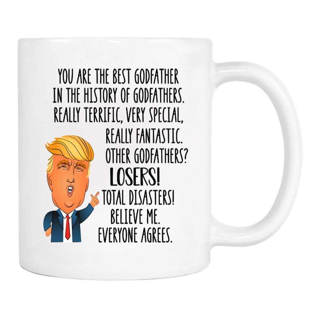 Funny Godfather Coffee Mug - Best Godfather Gift Idea - Unique Political Humor Mug - Perfect for Father's Day, Birthday & Office Gifts