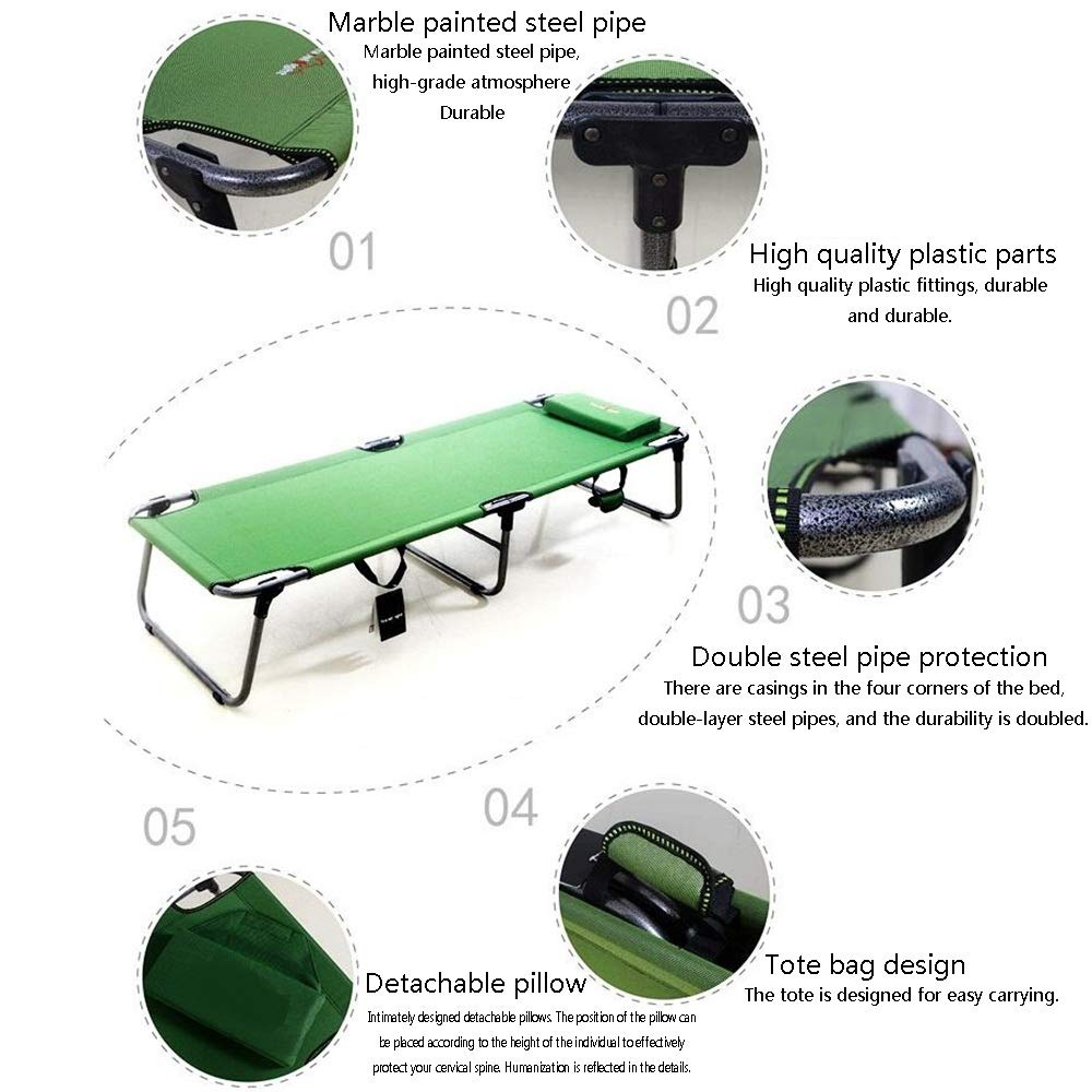 **Patio Lounge Chairs - Foldable Reclining Outdoor Chair for Adults, Portable Multifunctional Nap Bed (183x63x36cm) - Perfect for Office Lunch Break, Home Relaxation & Patio Lounging**