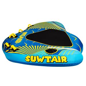 SUWTAIR Heavy-Duty Towable Tube for Boating - 3 Person Inflatable Sofa Tube with Thick Nylon Cover, Blue - Perfect for Water Sports, Lake Fun & Summer Beach Activities