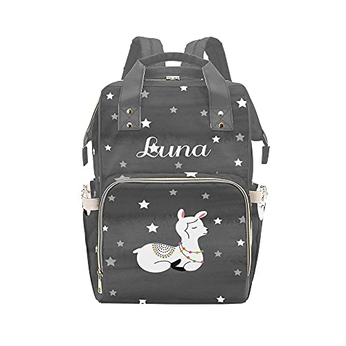 Waterproof Star Sheep Diaper Backpack - Personalized Baby Bag for Moms, Nursing & Travel Essentials, Stylish Tote for Women | Perfect for Daycare, Outings & Baby Showers