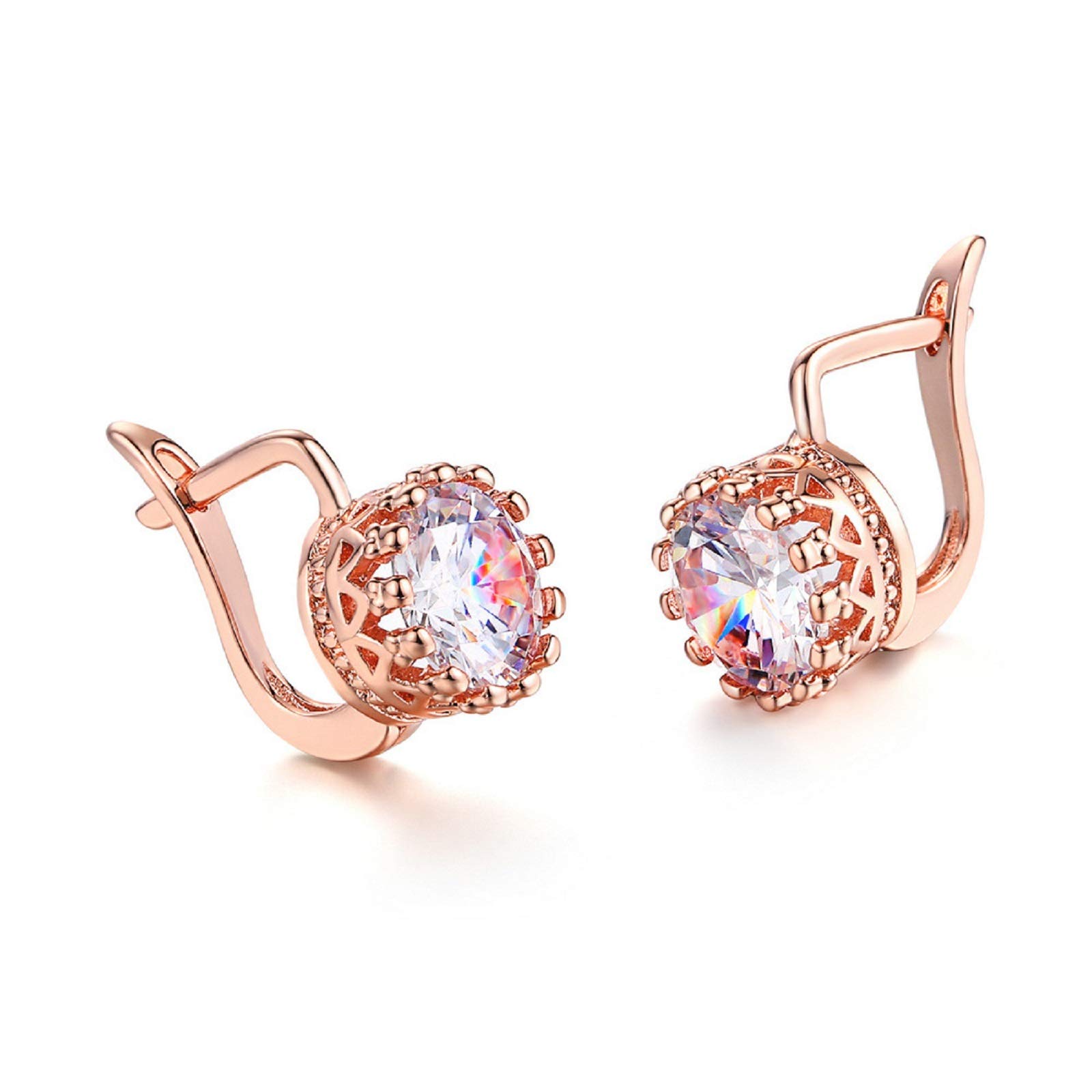 XINQI Rose Gold Dangle Drop Stud Earrings for Women & Teen Girls | Elegant Fashion Jewelry for Parties, Dating & Daily Wear