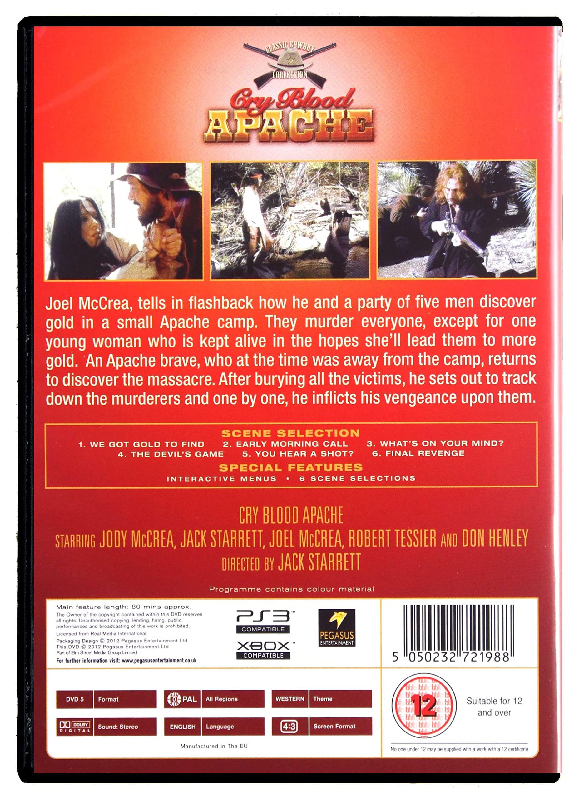 Cry Blood Apache DVD - Classic Western Movie for Action & Adventure Fans | Perfect for Movie Nights & Western Film Collections