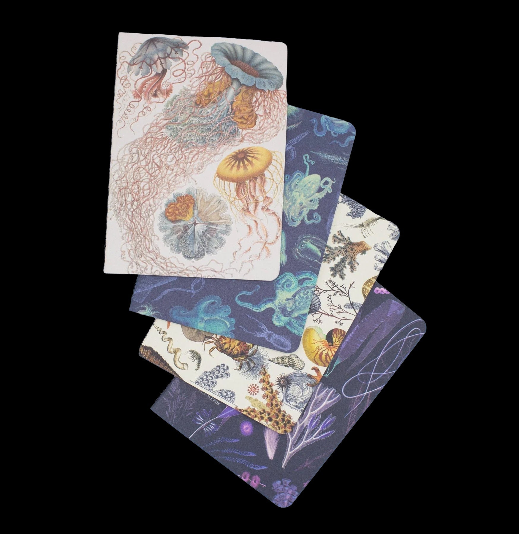 Ocean Pocket Notebook 4 Pack - Waterproof & Tear-Resistant Mini Notebooks for Journaling, Travel, Hiking & Outdoor Adventures