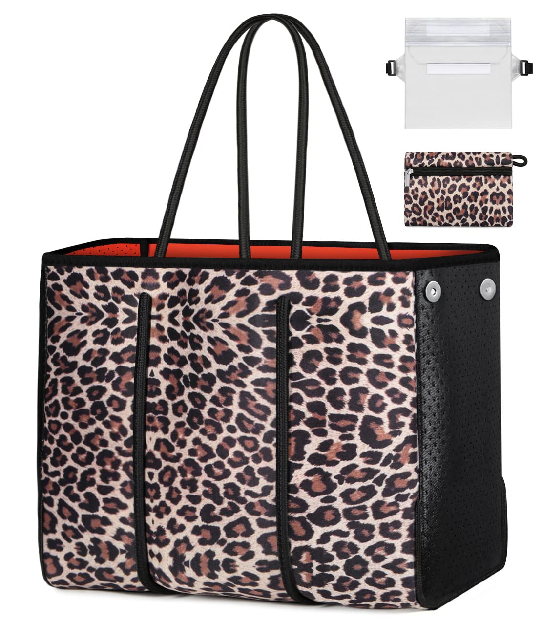 Neoprene Tote Bag for Women - Large Beach & Gym Bag for Travel & Pool