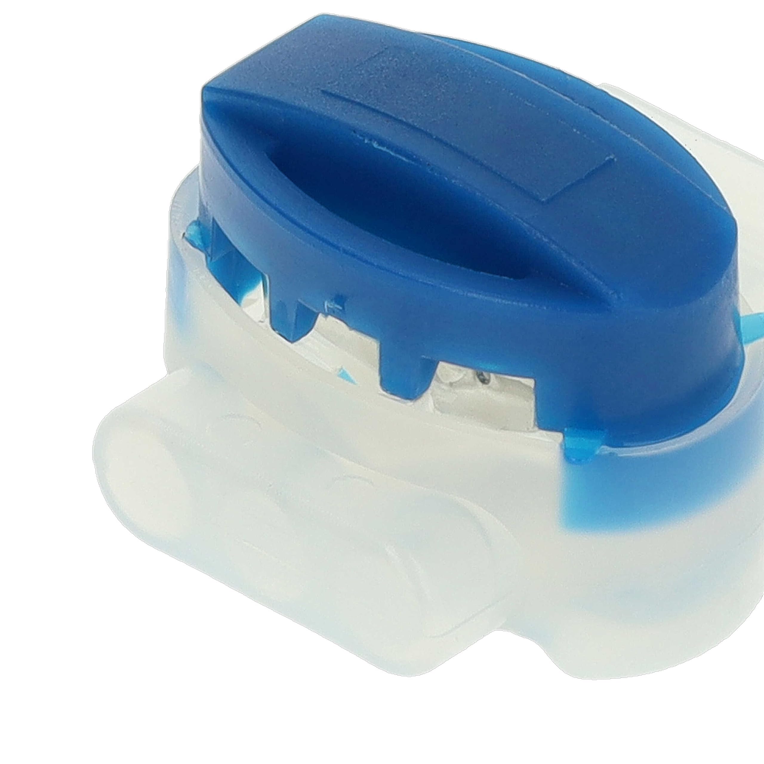 10-Pack VHBW Waterproof Connectors for Kärcher Robotic Lawn Mowers - Transparent/Blue Cable Limiters - Perfect for Garden Maintenance & Smart Lawn Care Systems