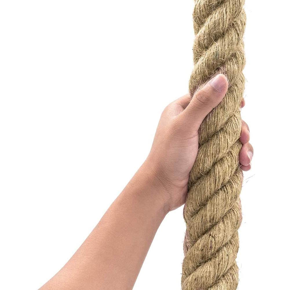Natural Jute Rope 4mm 5mm 6mm 8mm Thickness - 50m Hemp Twine for DIY Crafts, Home Decor, Climbing, Hammocks, Nautical Use & Cat Scratching Posts - Durable Eco-Friendly Rope for Indoor/Outdoor Projects