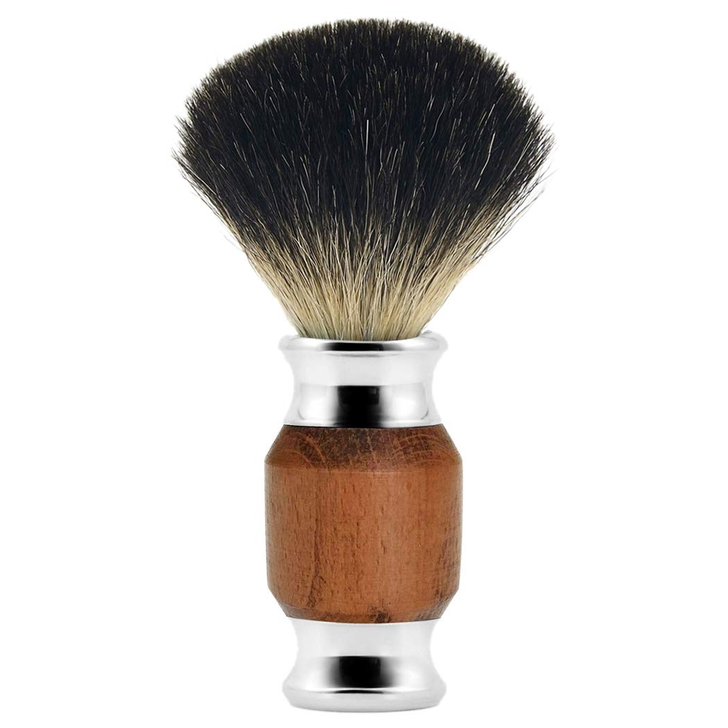Premium Wooden Handle Shaving Brush for Men - Pure Boar Bristle Beard & Hair Brush - Compatible with All Razors - Perfect for Wet Shaving & Grooming Routine