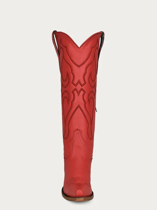 Women's Ruby Red Embroidered Snip Toe Cowboy Boots - Western Style Fashion for Country Dancing, Rodeo & Casual Wear