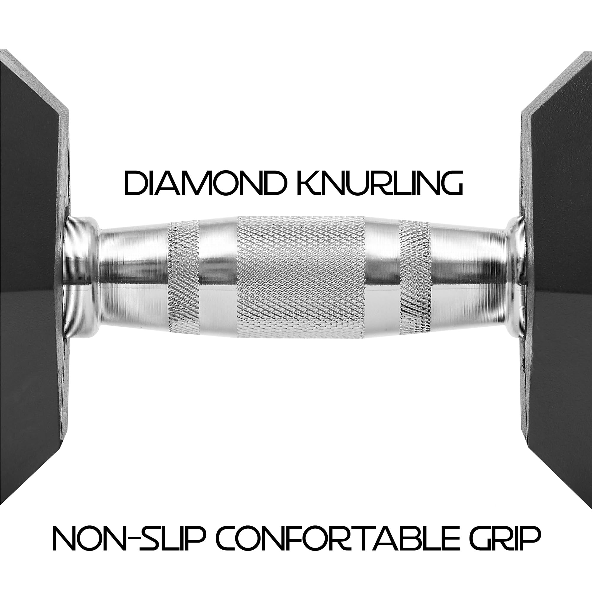 Rubber Coated Hex Dumbbell Set - 5-50lb Pairs for Home Gym, Strength Training & CrossFit Workouts | Non-Slip Grip, Durable Fitness Equipment for Men & Women
