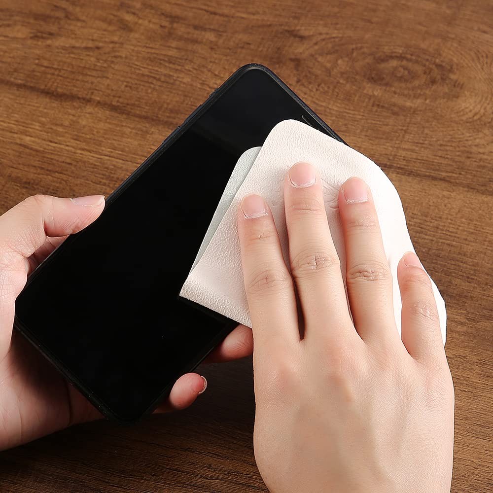 100-Pack Premium Microfiber Suede Glasses Cleaning Cloths - 6