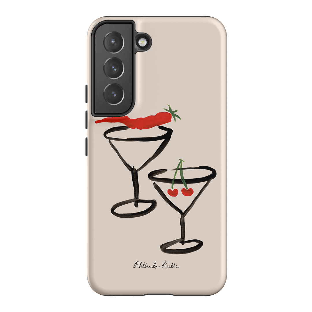 Premium Chili Cherry Pattern Shockproof Phone Case for iPhone & Samsung - Trendy Protective Cover for Everyday Use & Outdoor Adventures