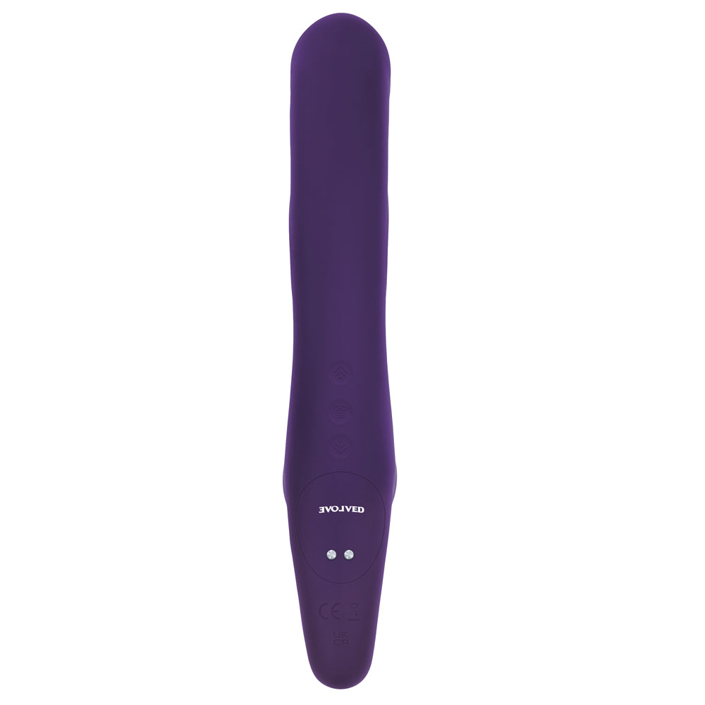 Remote Control Strapless Strap-On Vibrator with Dual Stimulation - Hands-Free Couples Toy for Lesbian & Straight Couples - Perfect for Shared Intimacy & Role Play Scenes