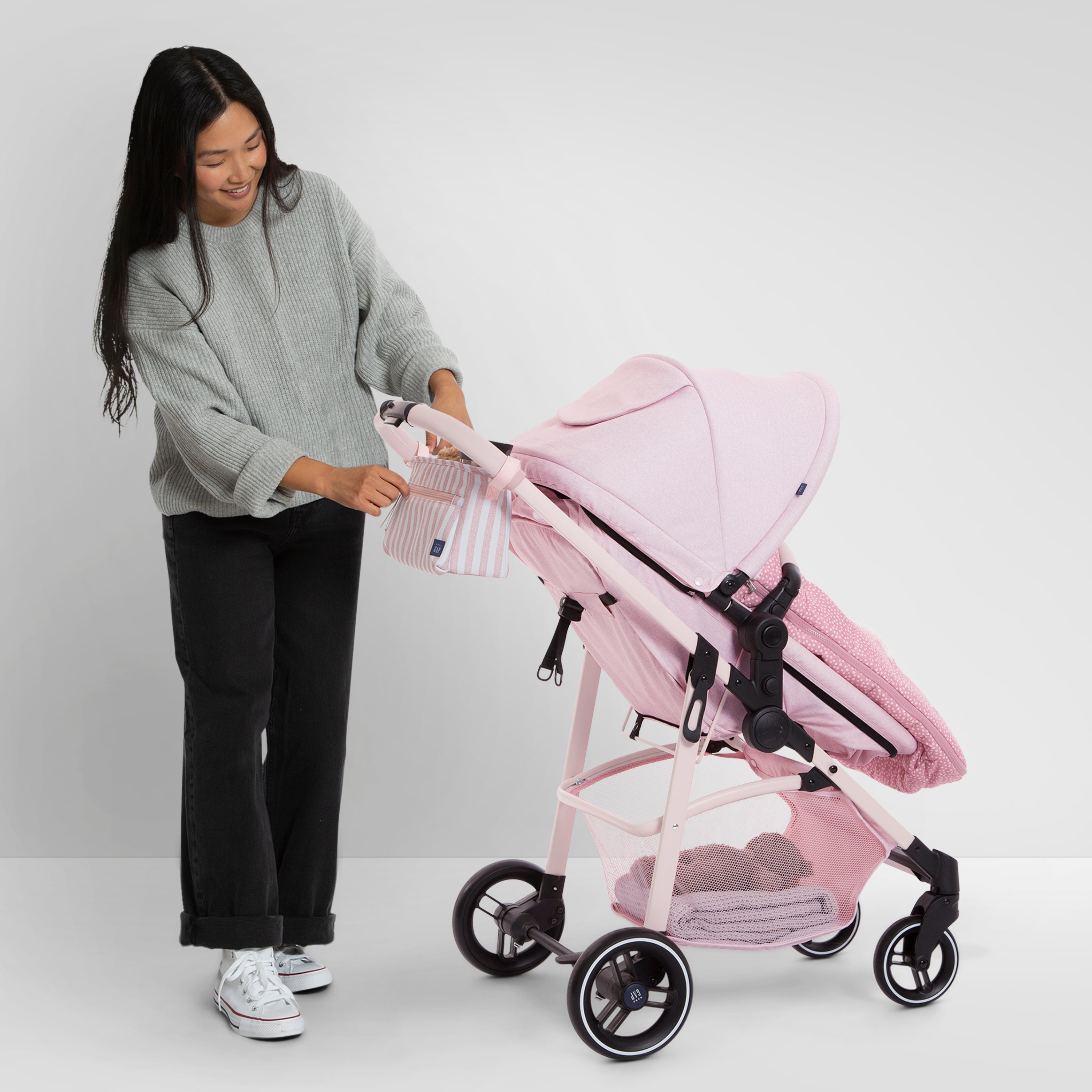BabyGap Classic Parent Organizer for Single Stroller - Compact Diaper Bag with Multiple Pockets for Baby Essentials - Perfect for Strolls, Shopping & Travel